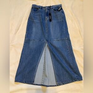 Supplies Blue Denim Maxi Skirt